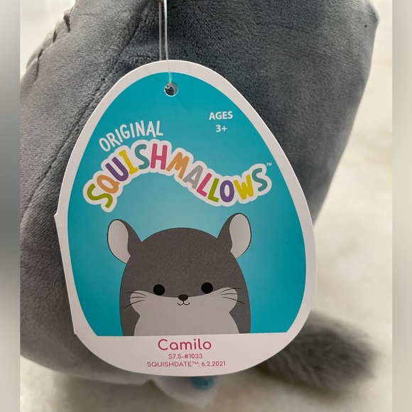 Squishmallow 8” Camilo the Chinchilla - Picture 2 of 2